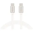 Swissten Data Cable Textile USB-C / USB-C 3m silver — Photo 1