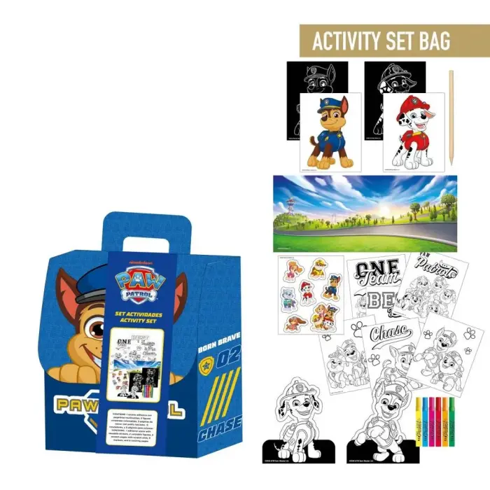 Paw Patrol Colouring Backpack Set
