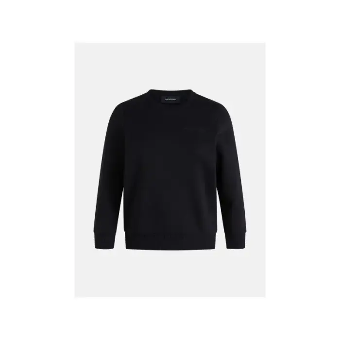 Peak Performance W Original Small Logo Crewneck Sweatshirt Black - Size: M