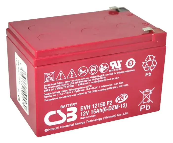 CSB Backup VRLA AGM battery 12V/15Ah battery 6-DZM-12 (EVH12150)