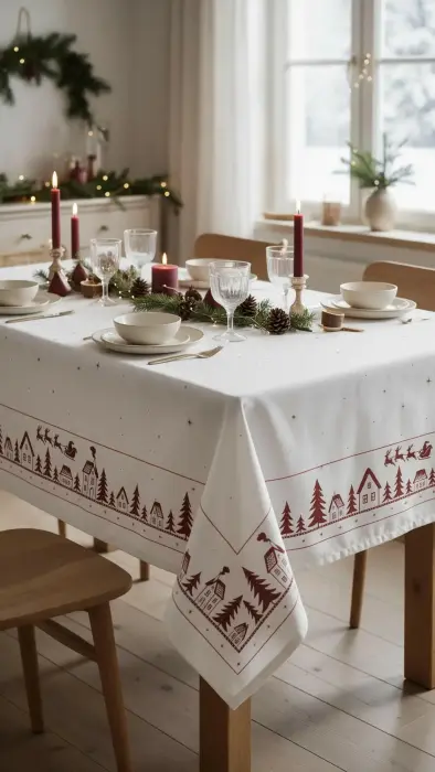 Christmas tablecloth Santa 140x240 cm