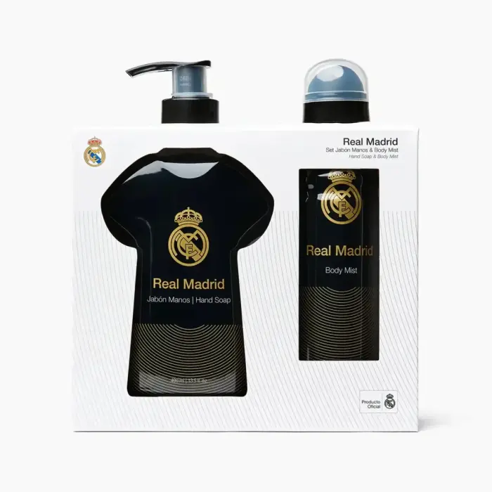 Set Real Madrid: Real Madrid, Liquid Soap, For Hands, 400 ml + Real Madrid, Scented Spray, For Men, 180 ml