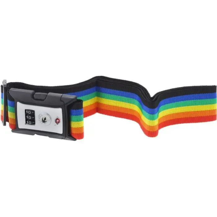 UNIVERSAL SECURITY STRAP FOR SUITCASE 180x5CM WITH PROWORLD CODE MULTICOLOR