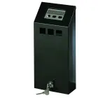 Popielniczka naścienna z wyjmowanym pojemnikiem zamykana na klucz czarna 1.5L Foto 1