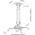 TECHLY Ceiling Mount for Projector 38-58cm 13.5kg — Photo 3