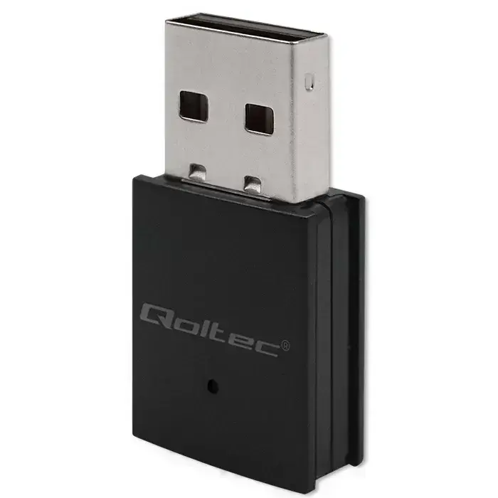 Qoltec Wireless Ultra High Speed Mini Adapter WiFi | Standard AC | BT 4.0 | USB 2.0 | 600Mbps