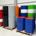 Beczka stalowa metalowa TH 216.5L z rowkami  korki 3/4 i 2 w wieku  - MIX KOLORÓW Foto 3