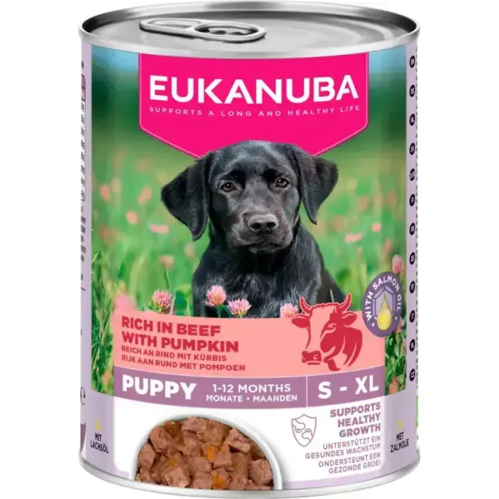 Влажный корм Eukanuba для щенков – говядина и тыква 400г
