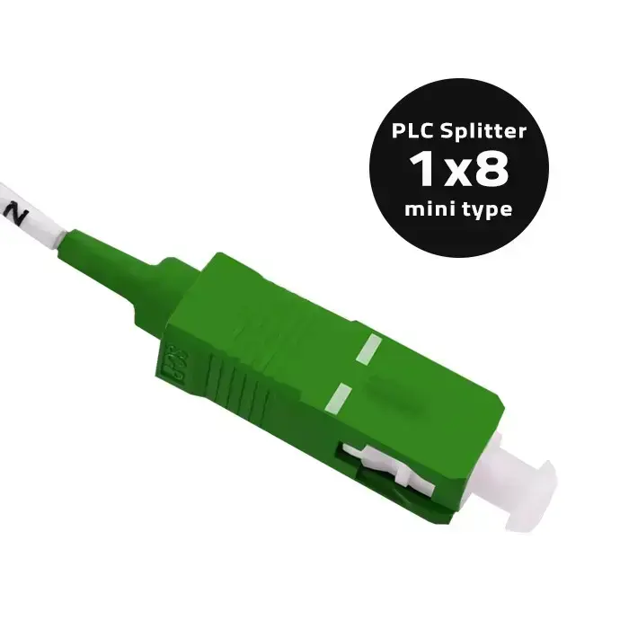 Qoltec PLC jaotur 1x8 | SC/APC - SC/APC | G.657A | Singlemode | 0.9mm