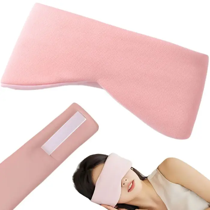 Two-sided sleep mask (warm/cold), for travel