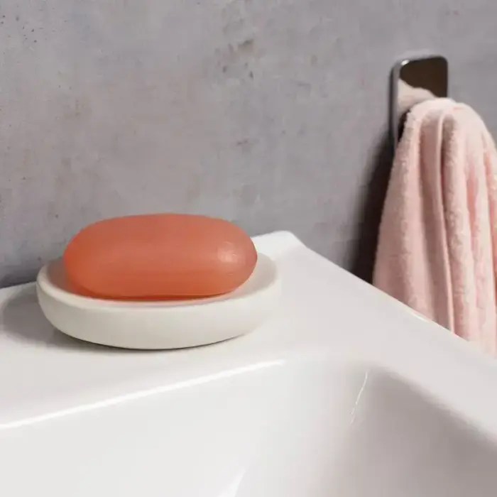 Soap dish Soft ceramic, white Photo