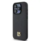DKNY PU Leather Repeat Pattern Stack Logo MagSafe Case for iPhone 15 Pro Max Black — Photo 2