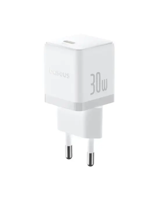 Sienas ātrais lādētājs Palm 30W USB-C QC3.0 PD3.0 ar USB-C kabeli 1 m, balts