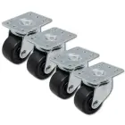 Qoltec Rack Castors Set without Locking | 4pcs. — Photo 3