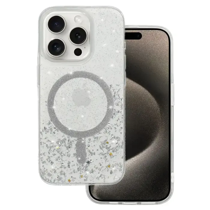 Tel Protect Moonlite MagSafe Case for iPhone 12, silver, clear