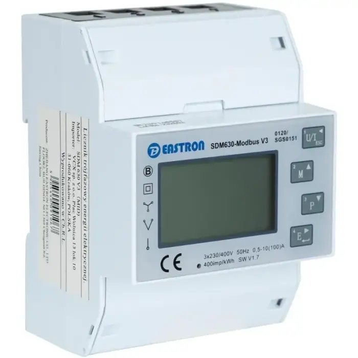 VCX SDM 630 MODBUS kolmefaasiline energiaarvesti