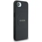 Guess Grained Ring MagSafe Case for iPhone 16e - Black — Photo 4