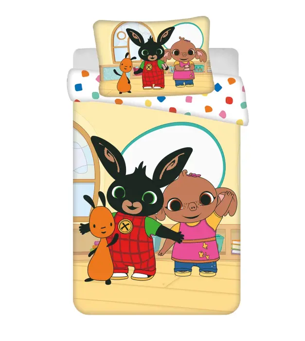 Bing Bunny kokvilnas gultas veļas komplekts 100x135 cm