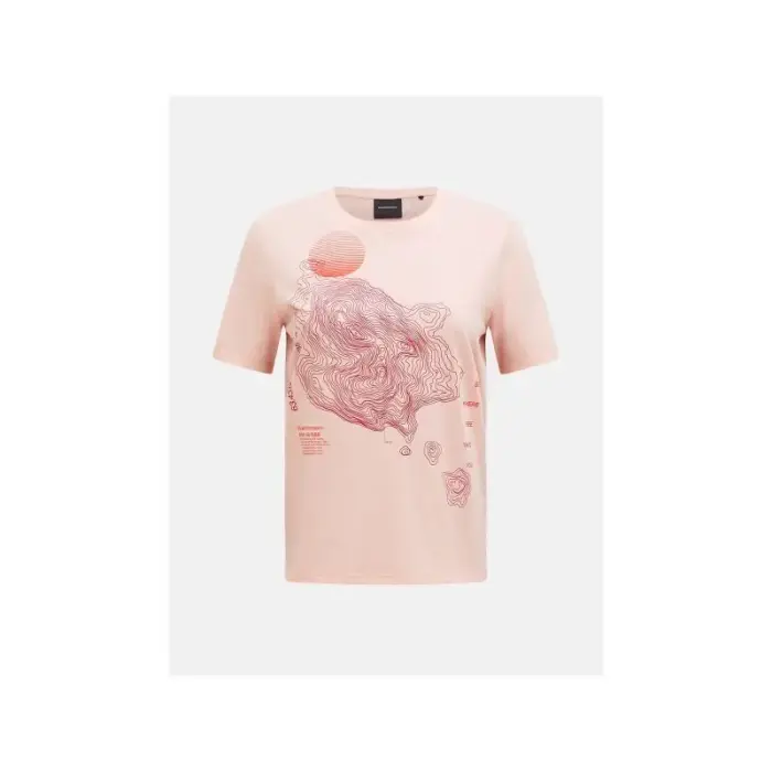 PEAK PERFORMANCE Explore Graphic Tee naiste T-särk, roosa
