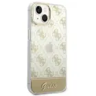 Guess 4G Pattern Script Hard Case for iPhone 14 Plus / 15 Plus 6.7" - Gold — Photo 4