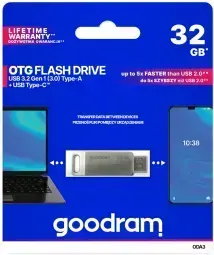 Goodram ODA3 32GB USB 3.2 sidabrinė USB atmintinė
