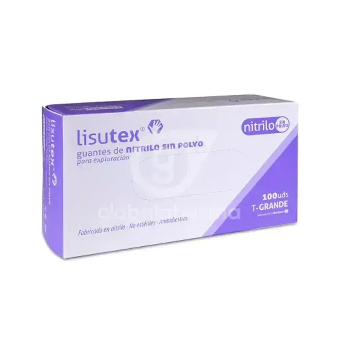Guantex Lisutex nitriilkindad, puudrivabad, suurus L (100 tk)