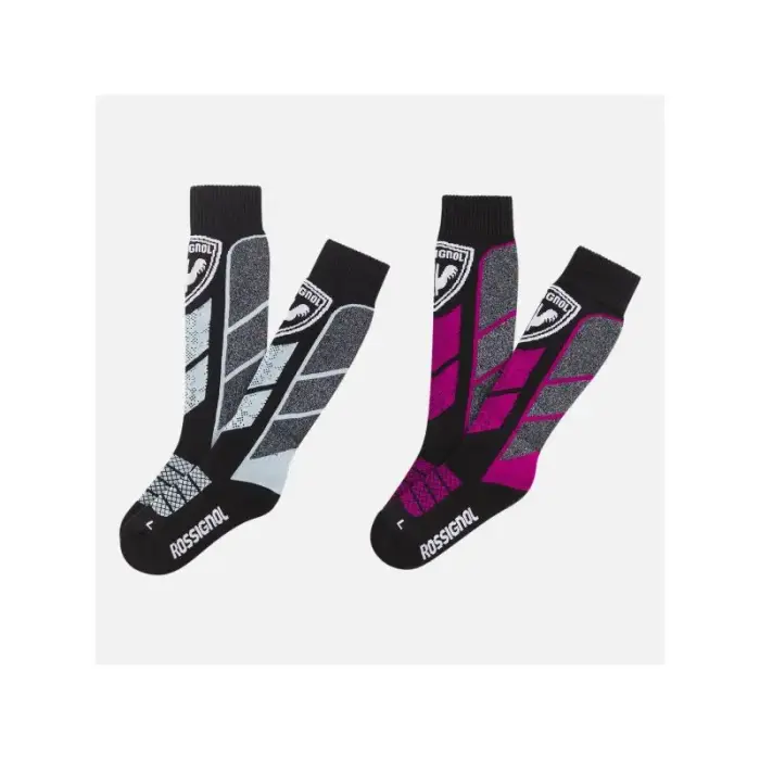 Rossignol Jr Thermotech 2P Socks Pink - Size: XS