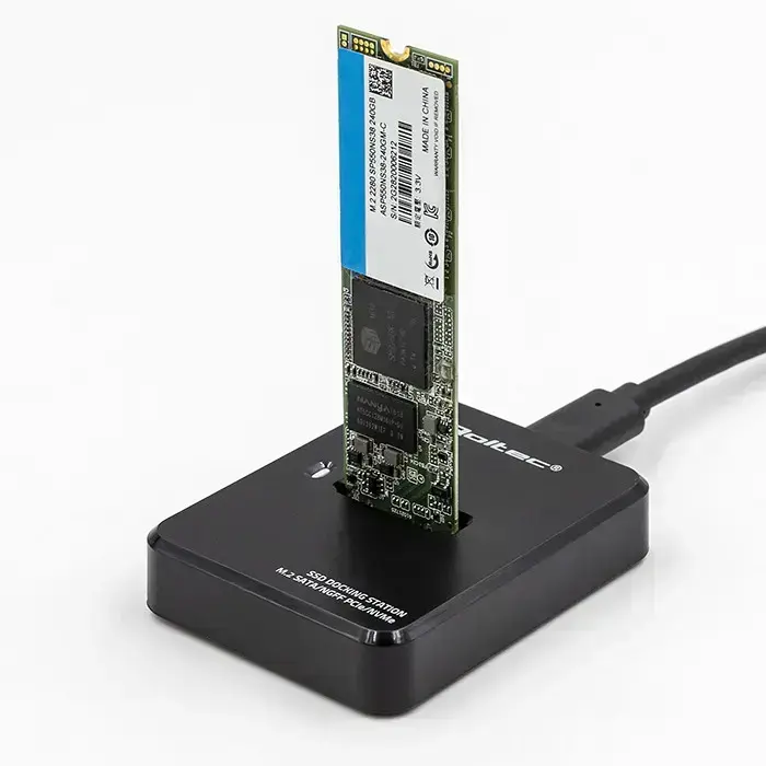 Qoltec M.2 SATA/PCIe SSD Docking Station | NGFF/NVMe | USB 3.1