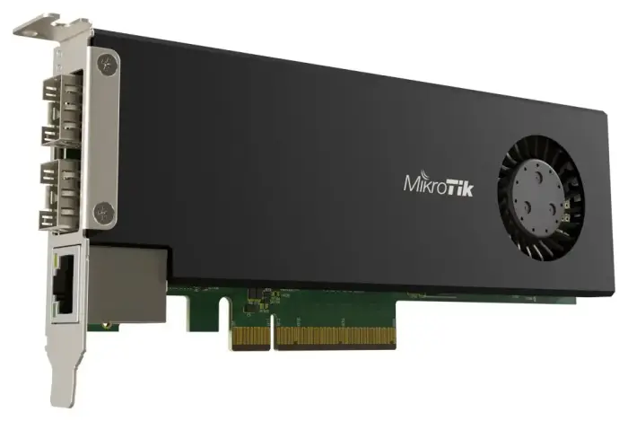CCR2004-1G-2XS-PCIe, PCIe 3.0 card, 1 Gbit LAN, 2x SFP28