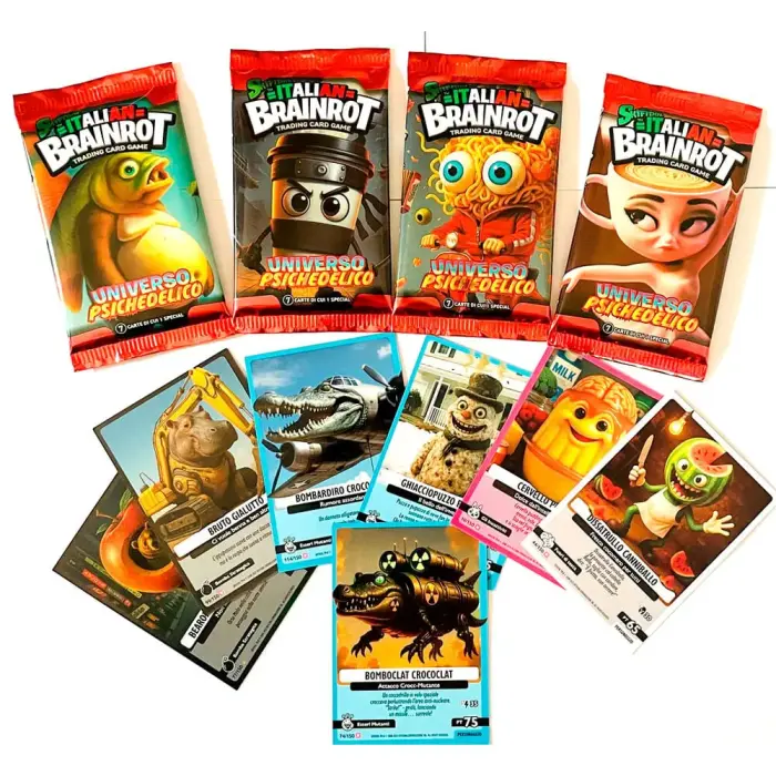 Italian Skifidol Italian Brainrot Universo Psichedelico assortii ümbrik 7 kollektsioneeritavat kaarti