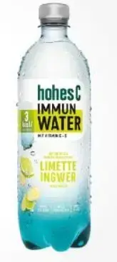 Minerālūdens HOHES C Immun Laime-Ingvers, 0.75l (DEP)