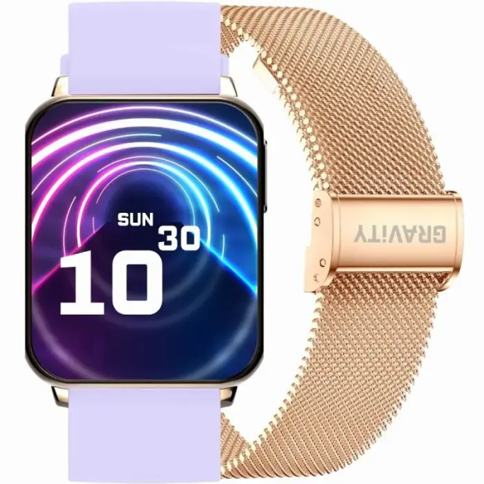 Smartwatch Gravity Rose Gold Purple 2 Straps GT17-3