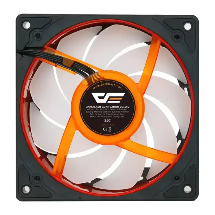 DarkFlash DE8 vienas ventiliatorius – juodas
