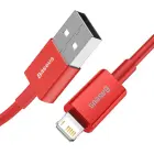 Baseus USB - Lightning kabelis priekš iPhone 2.4A 1m Sarkans — Foto 2