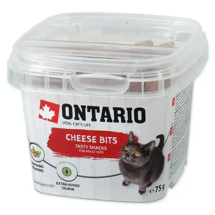 Kaķu kārums – Ontario siera gabaliņi, 75 g