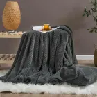 Microfiber Throw Blanket Monte Graphite 200x220 cm — Photo 7