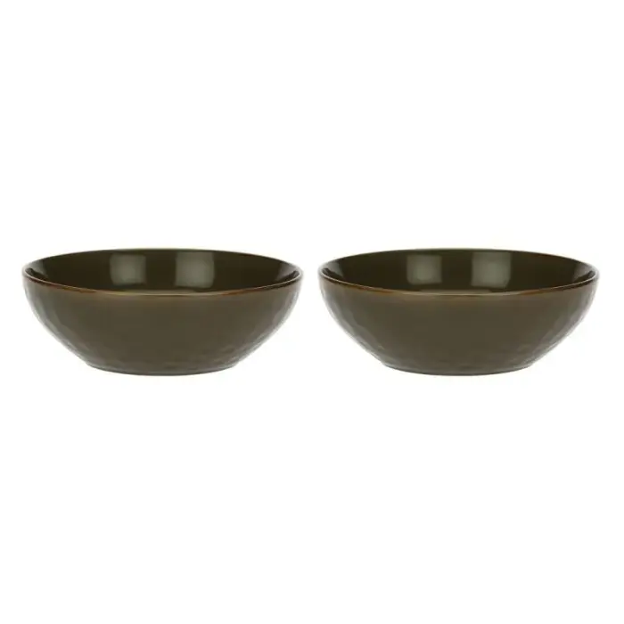 Set of 2 Concerto Grigio Tortora Salad Bowls - Gray-Brown, 26 cm