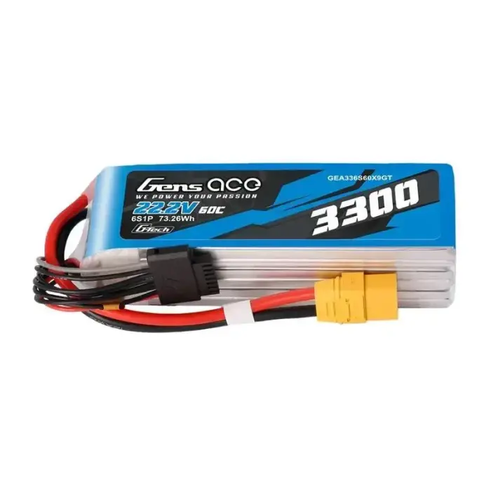 Gens Ace G-Tech 3300mAh 22.2V 60C 6S1P XT90 LiPo Battery