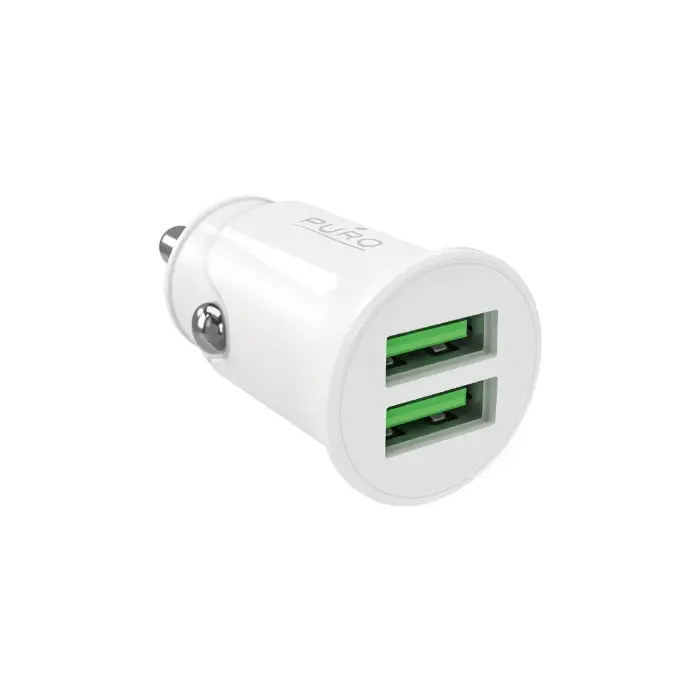 Автомобильное зарядное устройство Puro Pro Lite 2x USB-A 10W - Белое