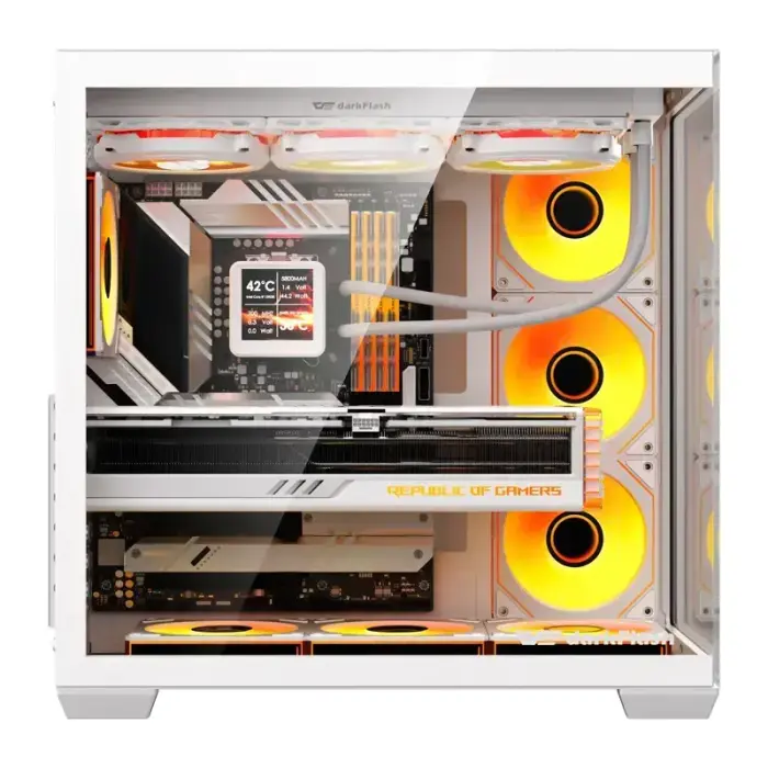 DarkFlash C280 computer case (white) + 7 fans Foto 4