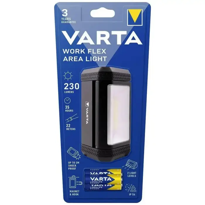 VARTA Work Flex Area Light 17648 LED taskulamp + 3 x AA patareid