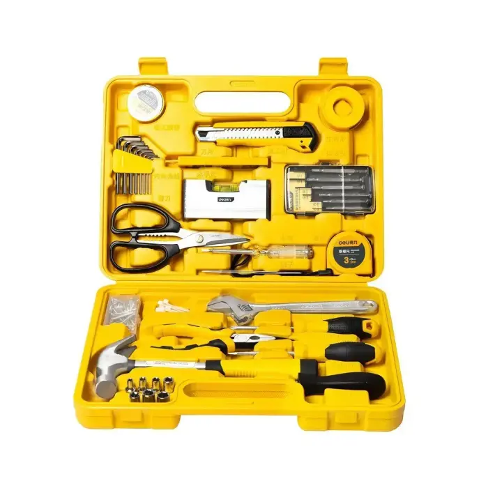 DELI TOOLS Kodune tööriistakomplekt 38 tk, kollane