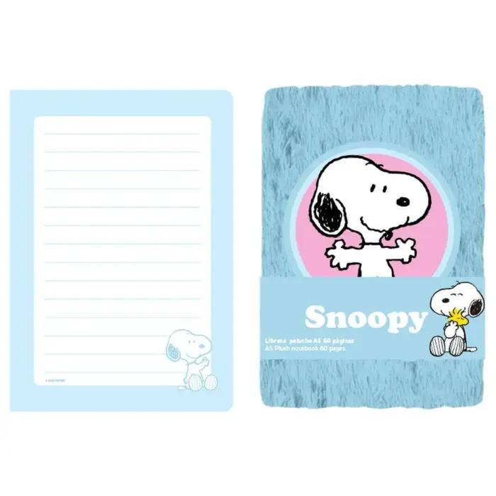 Snoopy Peanuts A5 plush notebook