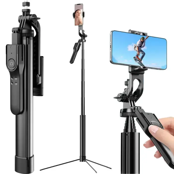 Selfie stick telefona turētājs tripod statīvs