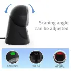 Qoltec Stationary barcode reader and QR code scanner | 1D 2D | USB | Precision — Photo 7
