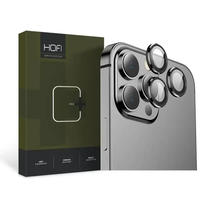 Hofi CamRing Pro+ kameras lēcas aizsargs iPhone 13 Pro / 13 Pro Max – Melns