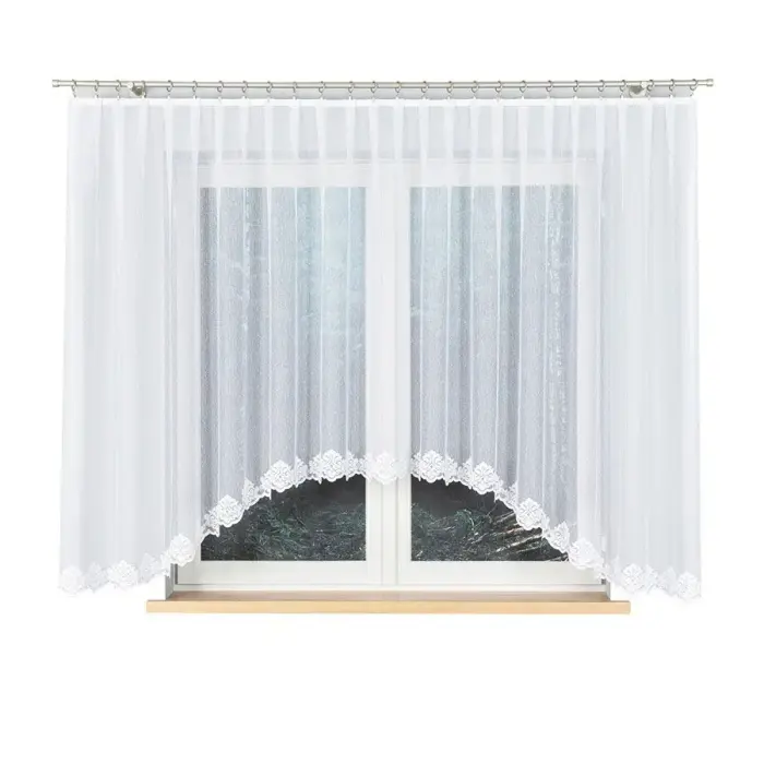 Sheer curtain Żaklina 400x160 cm, white, jacquard