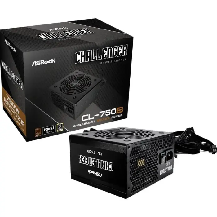 ASRock CHALLENGER 750W 80 Plus Bronze barošanas bloks