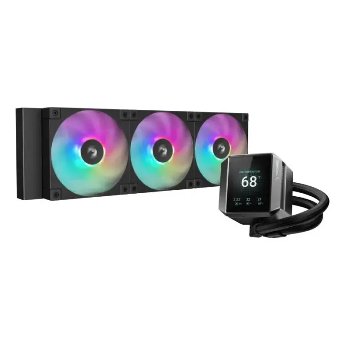 DeepCool MYSTIQUE 360 ARGB procesoriaus „viskas viename“ skysčiu aušintuvas 12 cm juodas 1 vnt.