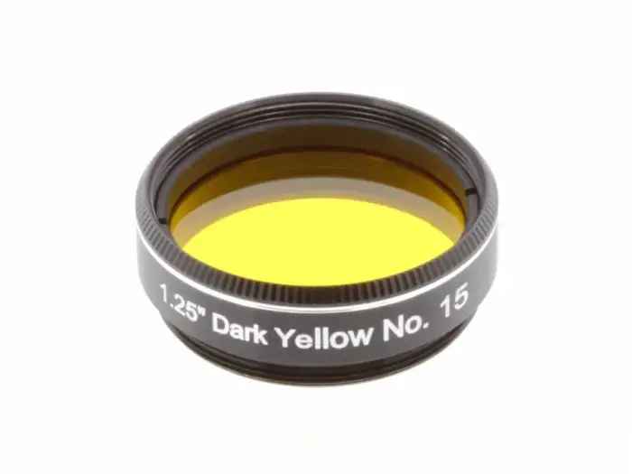 Explore Scientific 1.25" tumši dzeltens No.15 krāsu filtrs